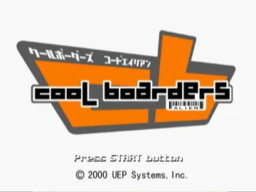 Cool Boarders - Code Alien (Japan) screen shot title